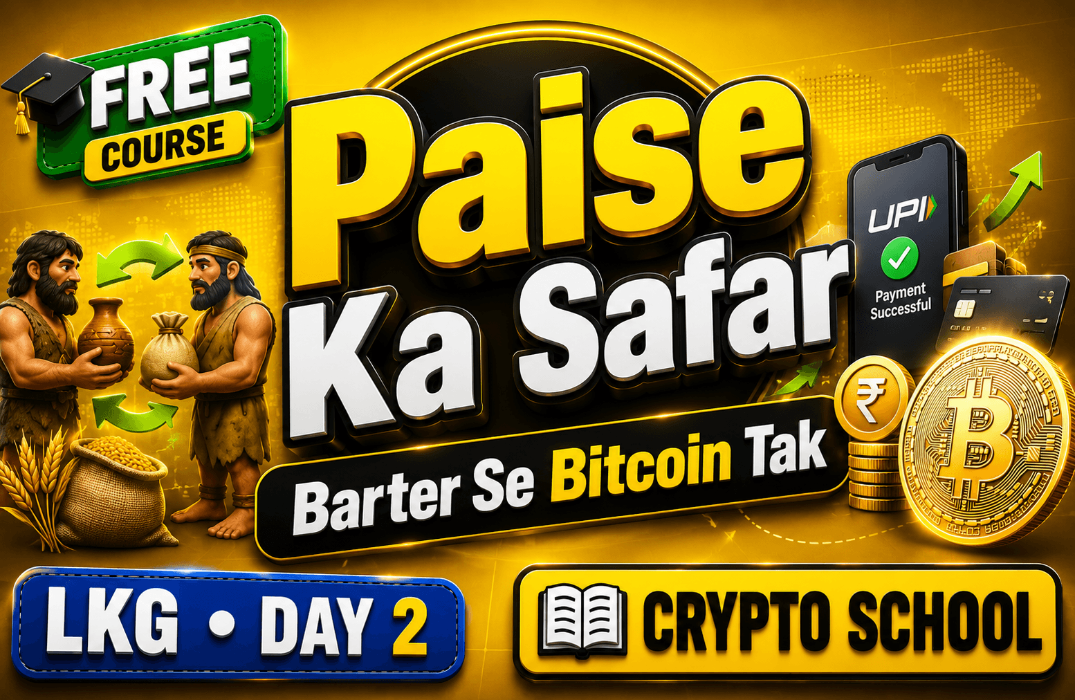 Paise Ka Safar Barter System Se Bitcoin Tak | Crypto School LKG Day 2